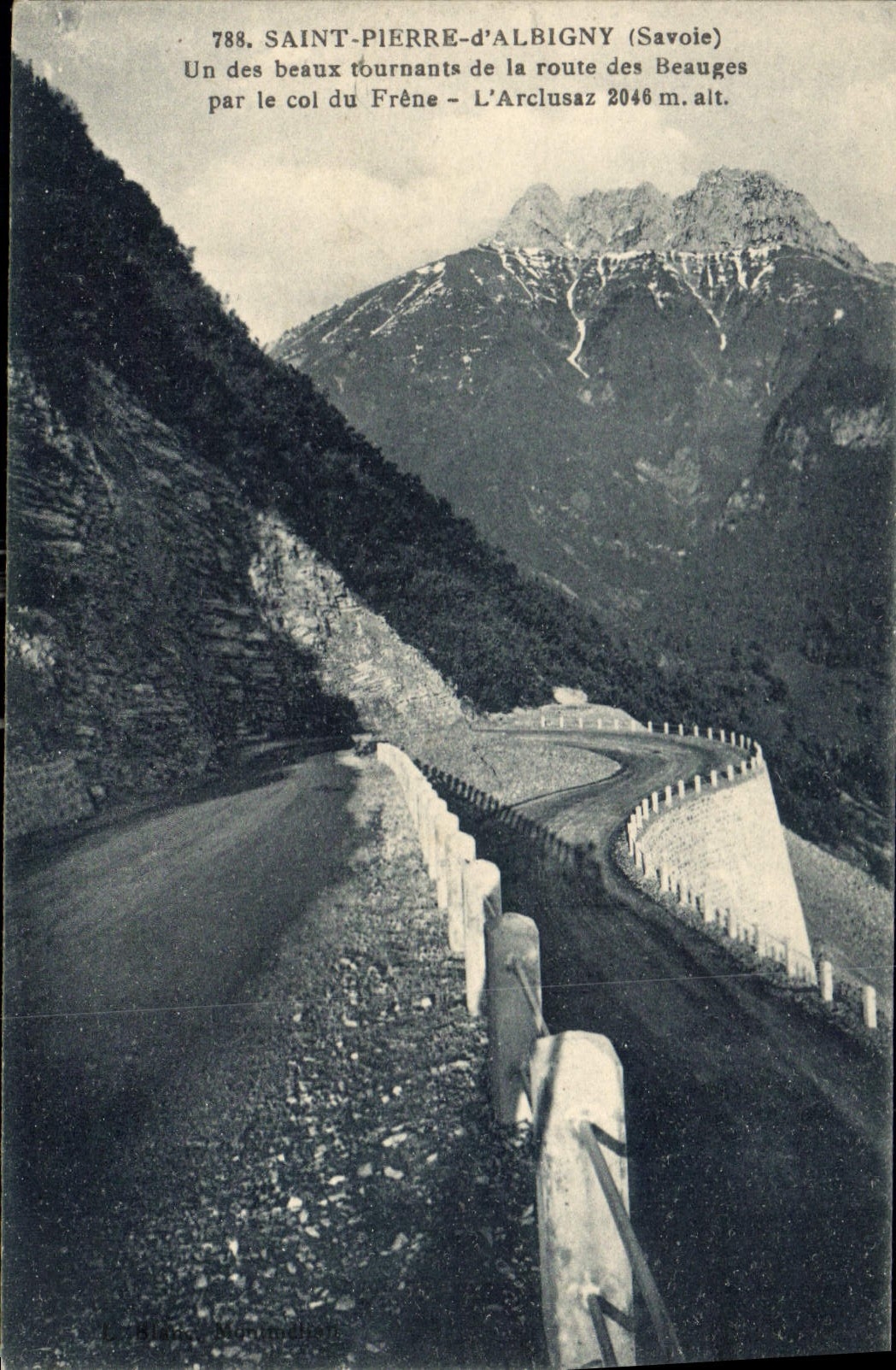 CPA Saint Pierre d'Albigny Savoie Un des beaux tournants de la route des Beauges par le col du Frene