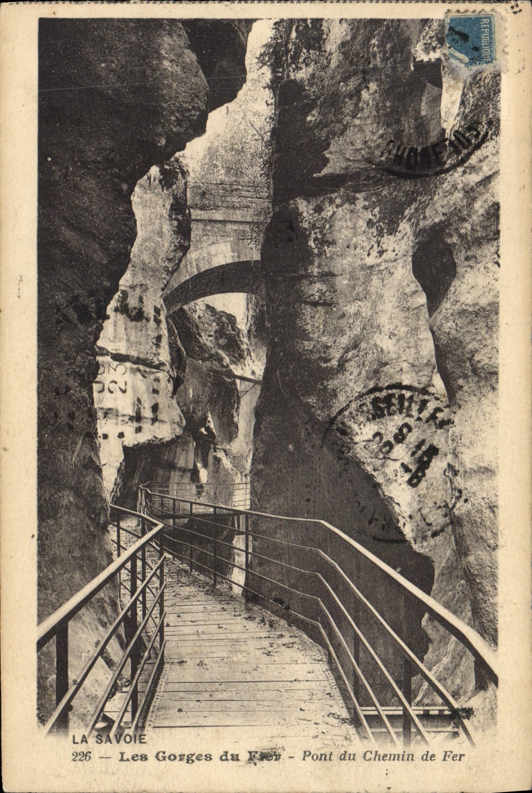 CPA Les Gorges du Fier Pont du Chemin de Fer 