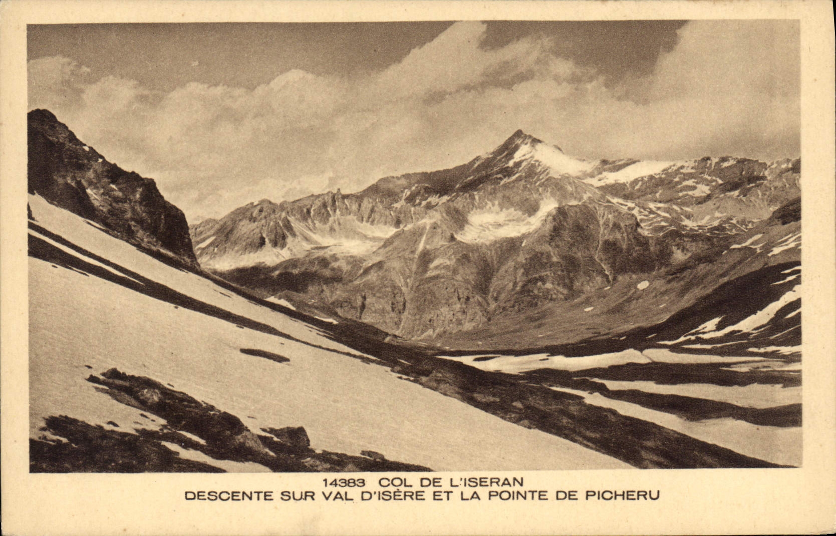 CPA Col de l'Iseran Descente sur val d'Isere et la Pointe de Piche 