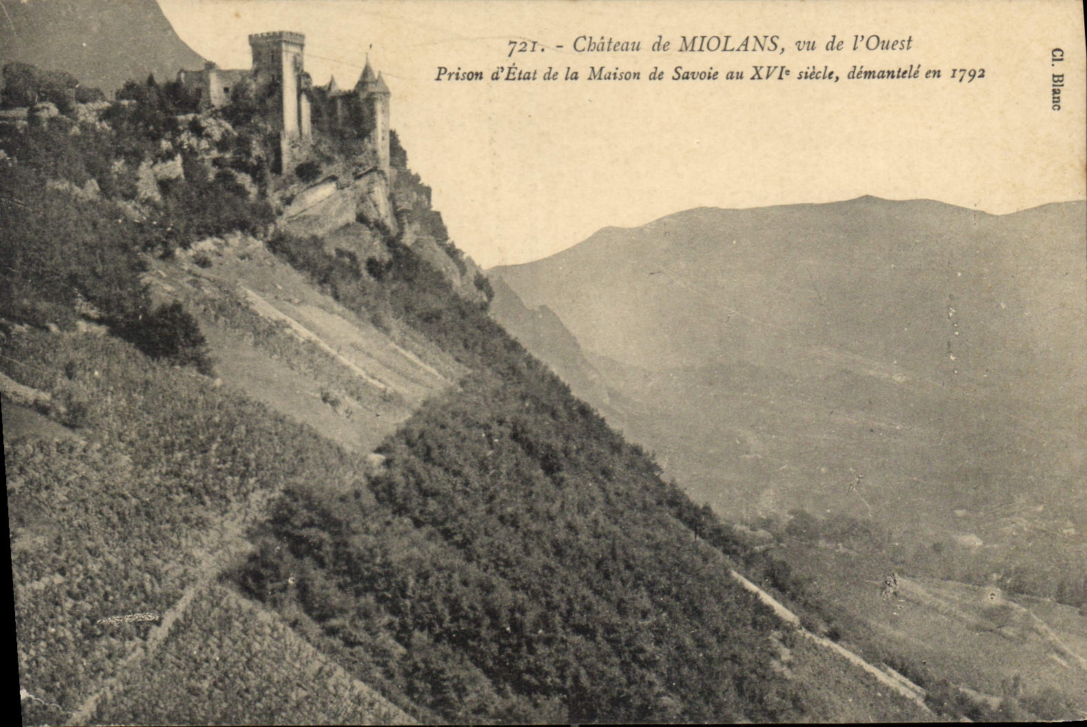 CPA Chateau de Miolans vu de l'Ouest Prison d'Etat de la Maison de Savoie au XVI