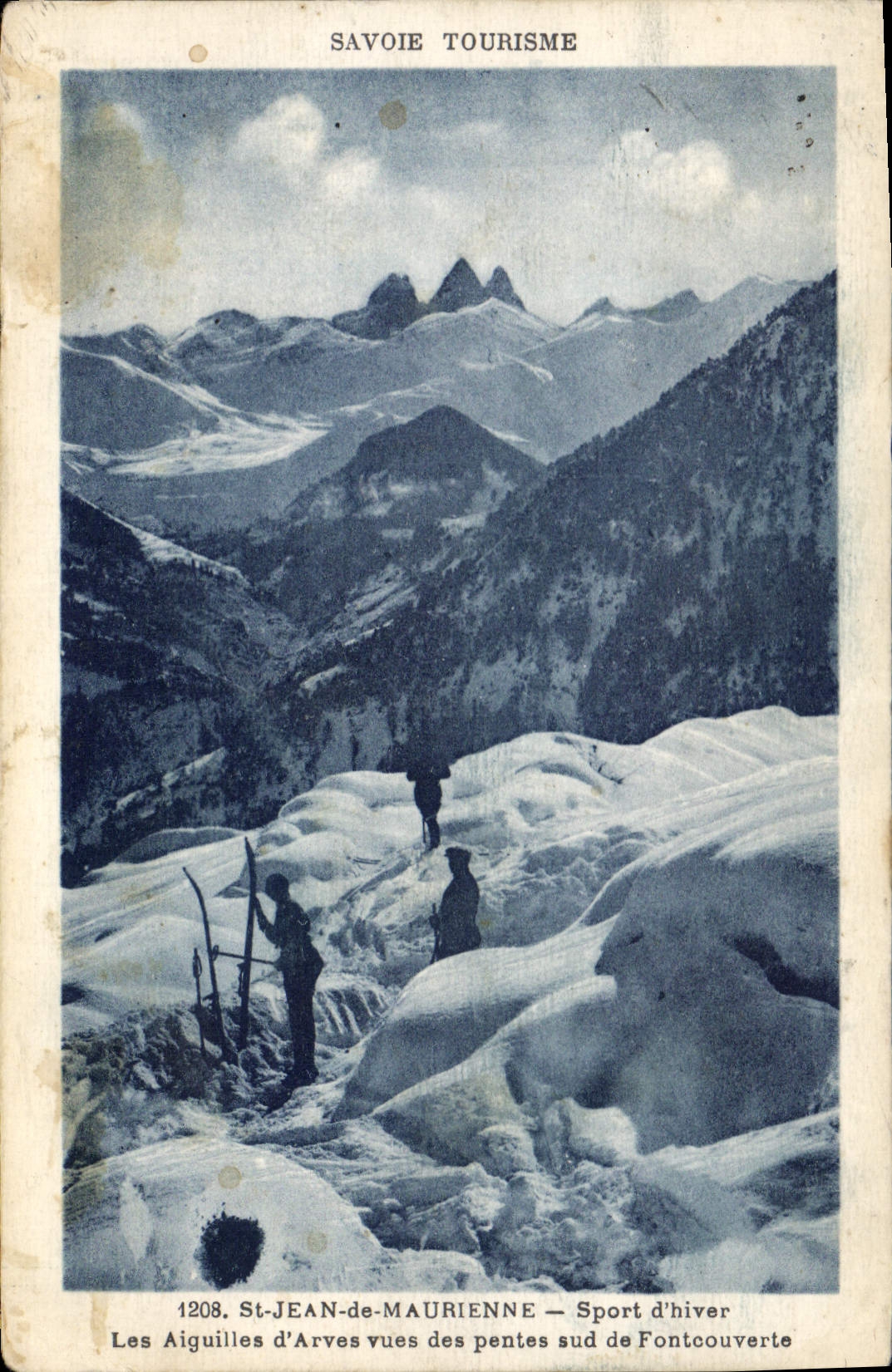 CPA Savoie Tourisme St Jean de Maurienne Sport d'Hiver Les Aiguilles d'Arves vues des pentes sud de