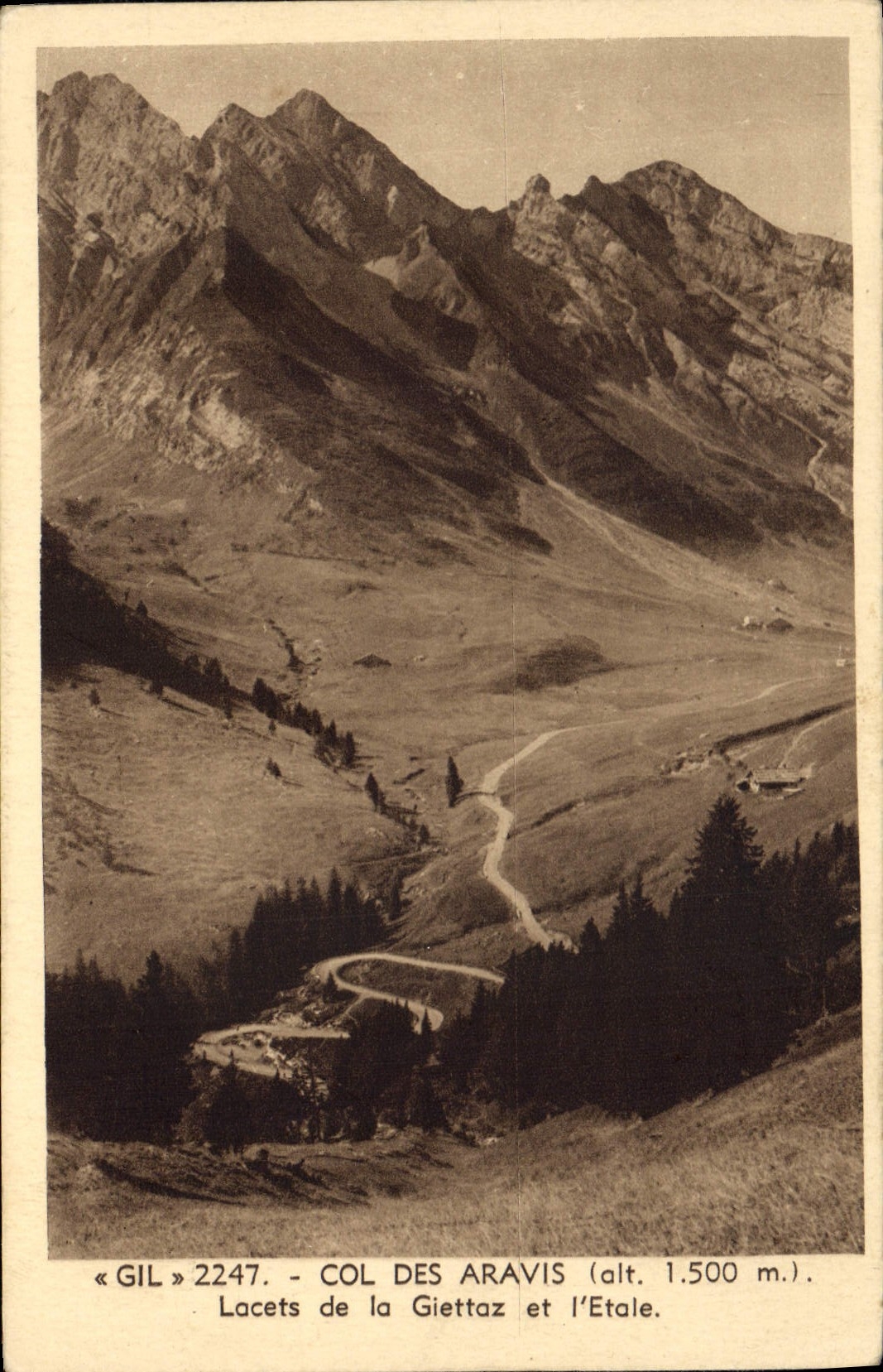 CPA Col des Aravis Lacets de la Giettaz et l'Etale 