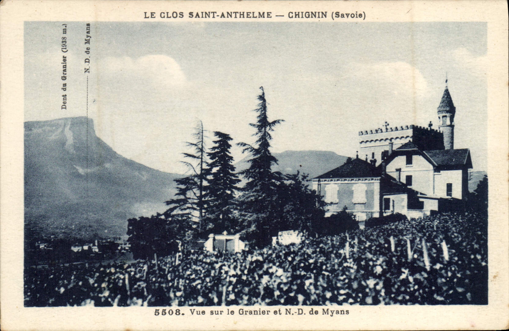 CPA Le Clos Saint Anthelme Chignin Savoie Vue sur le Granier et Notre Dame de Myans