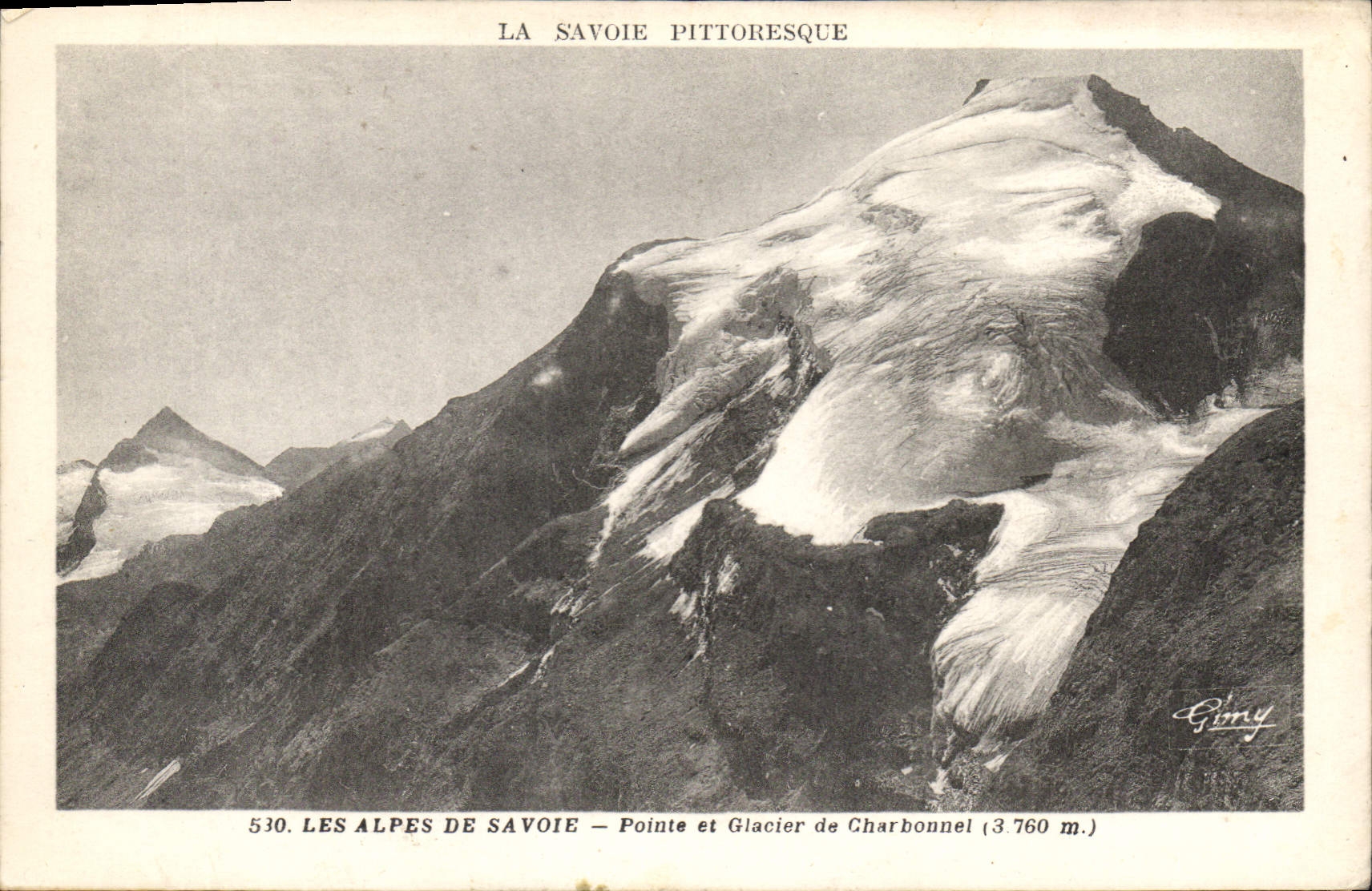 CPA La Savoie Pittoresque Les Alpes de Savoie Pointe et Glacier de Charbonnet 