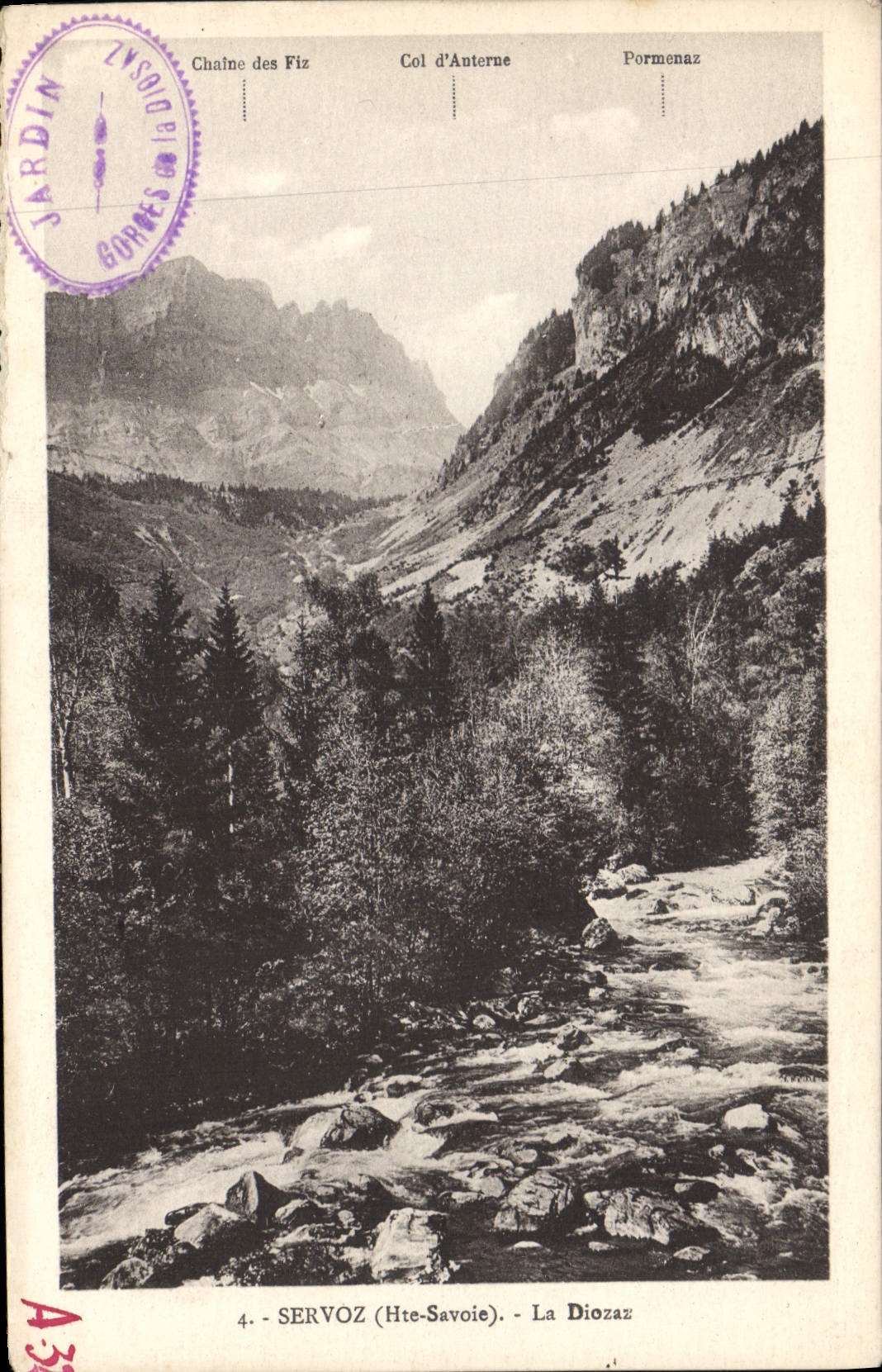 CPA Servoz Haute Savoie La Diosaz 