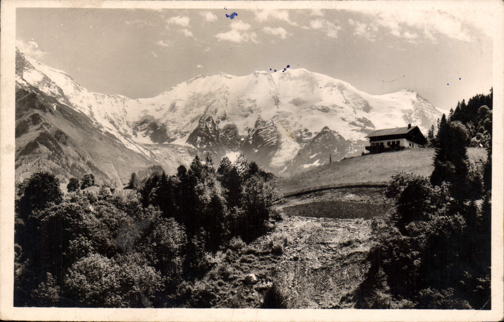 CPA Route de St Gervais les Bains a St Nicolas de Veroce Glacier du Dome de Miage 