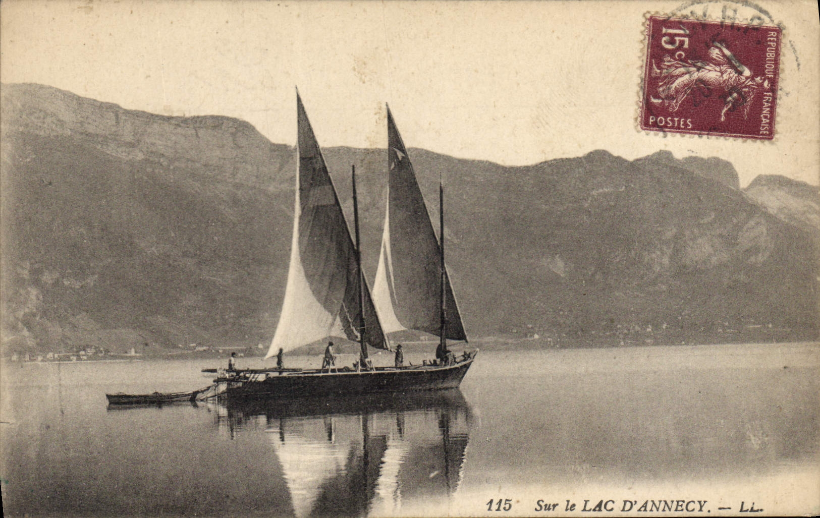 CPA Sur le Lac d'Annecy Bateau