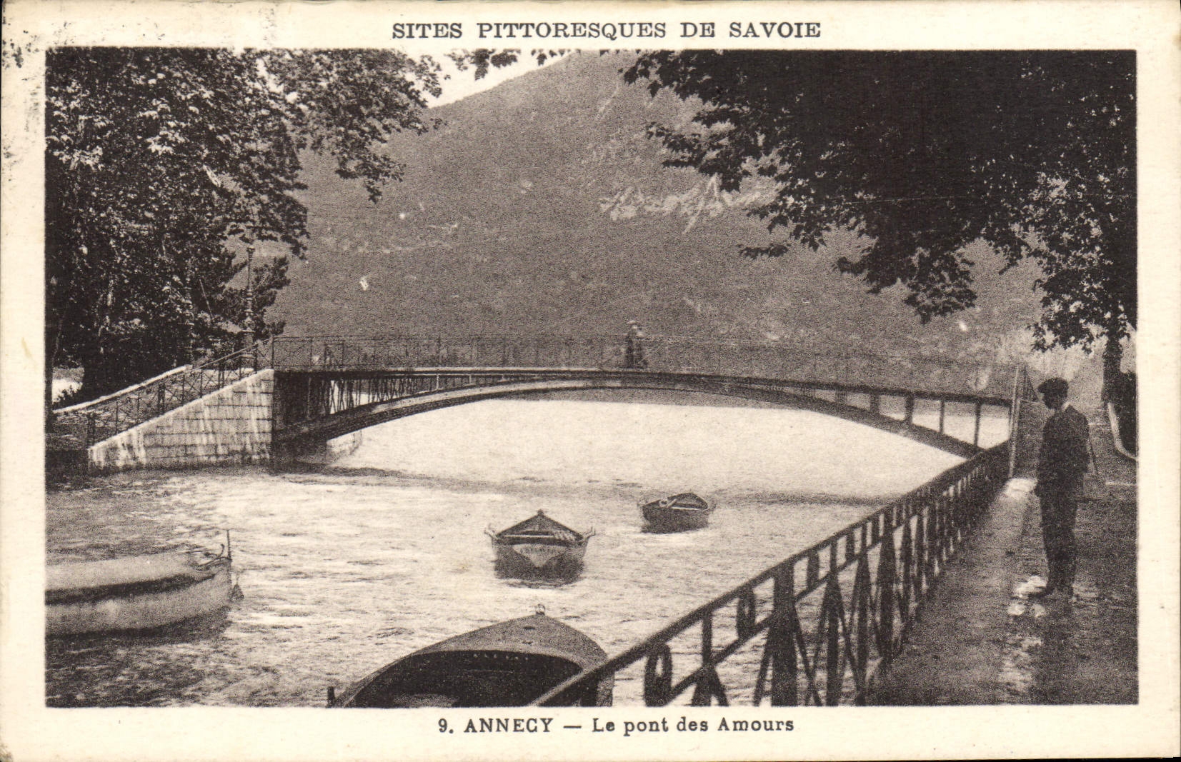 CPA Sites Pittoresques de Savoie Annecy Le Pont des Amours 