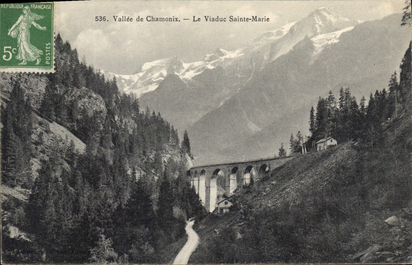 CPA Vallee de Chamonix Le Viaduc Sainte Marie 