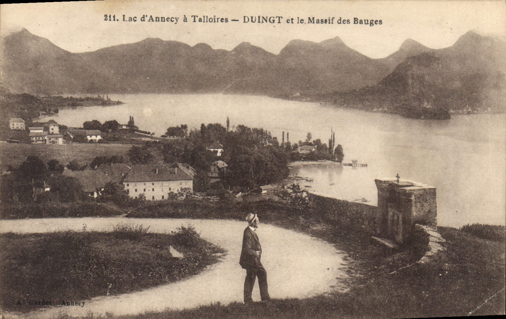 CPA Lac d'Annecy a Talloires Duingt et le Massif des Bauges 
