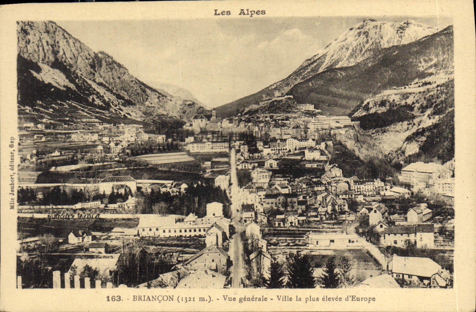 CPA Les Alpes Briancon Vue generale Ville la Plus elevee d'Europe 