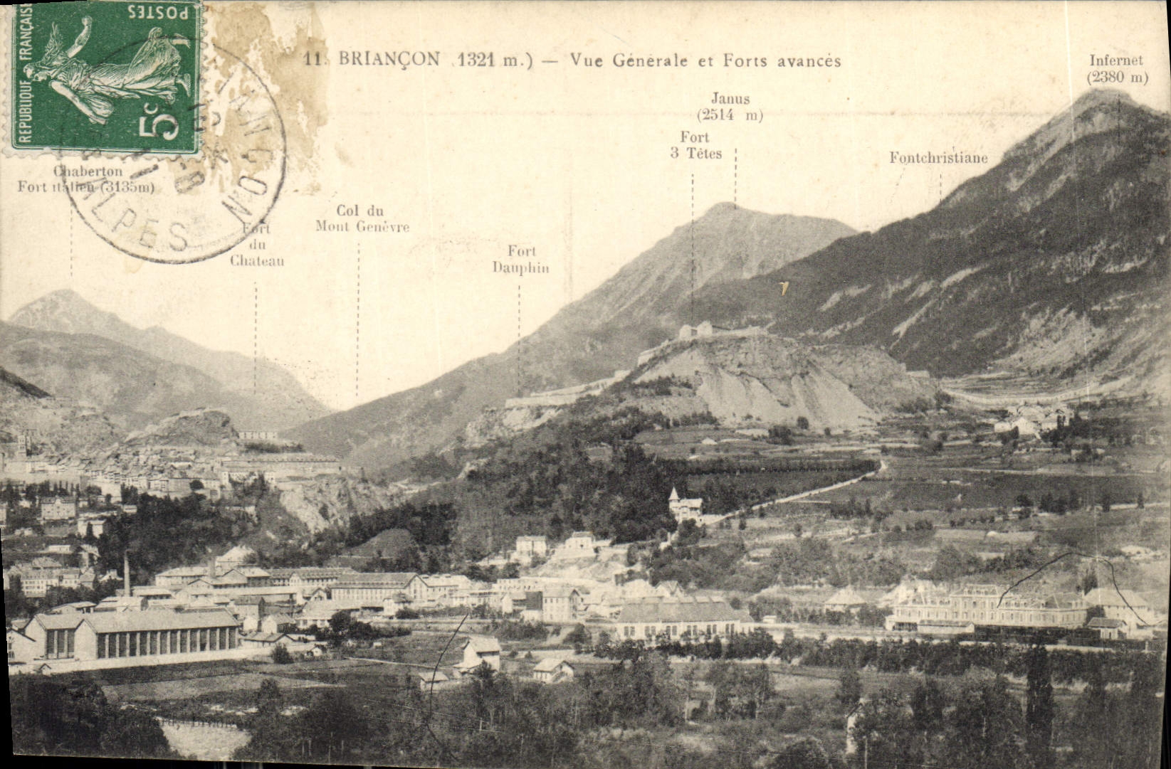 CPA Briancon Vue Generale et Forts Avances 