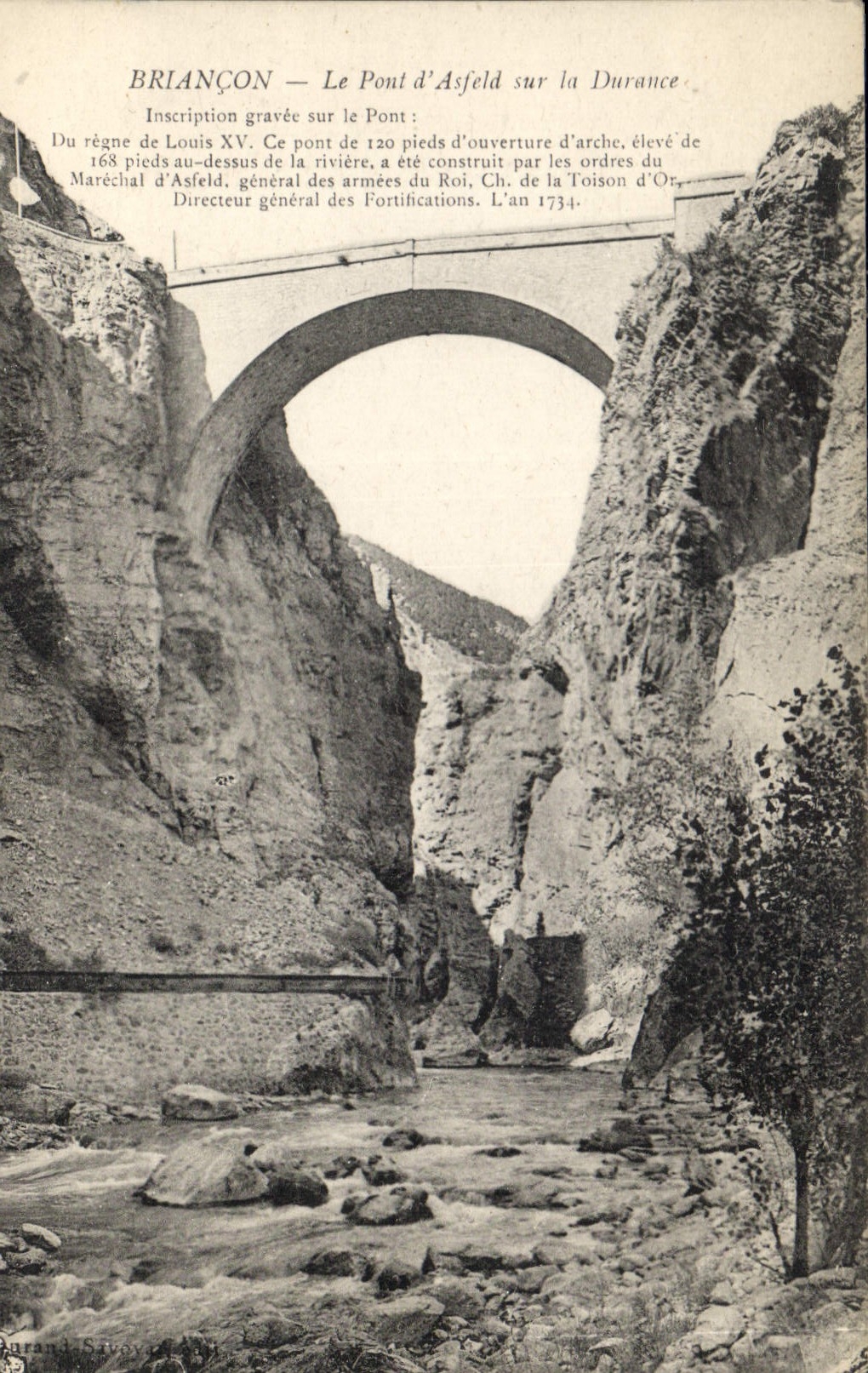 CPA Briancon Le Pont d'Asfeld sur la Durance 