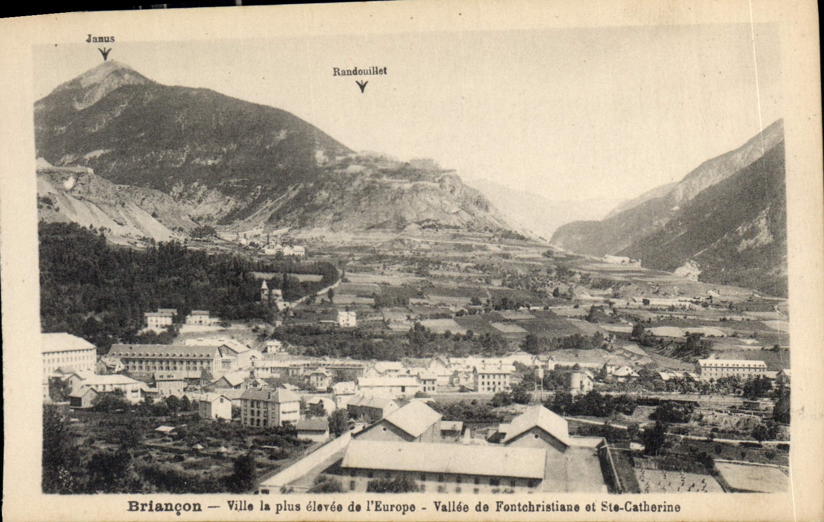 CPA Briancon Ville la Plus elevee de l'Europe Valle de Fontchristiane et Ste Catherine