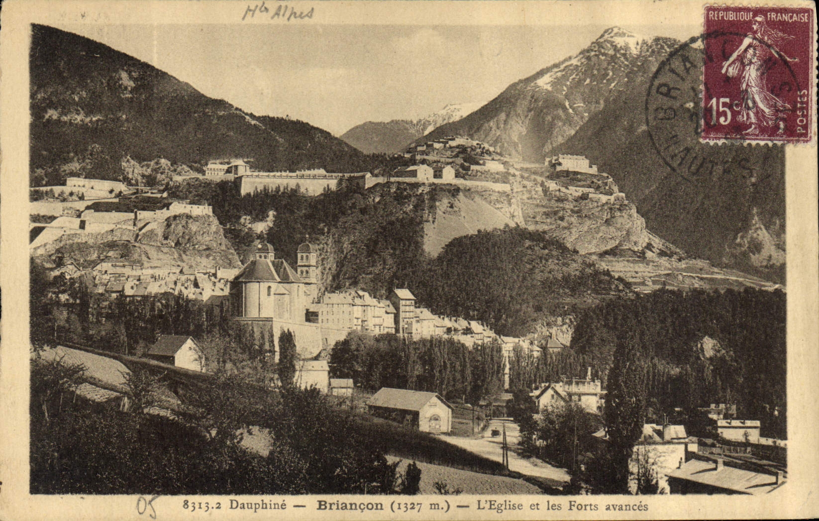 CPA Dauphine Briancon L'Eglise et les Forts Avances 