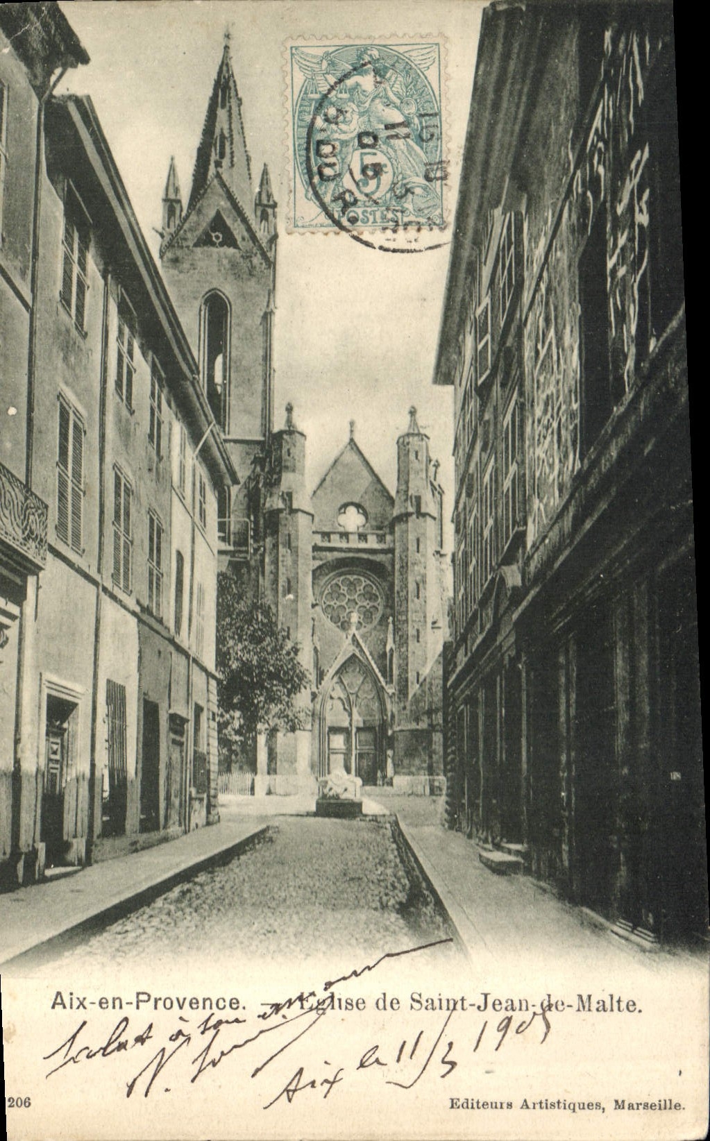 CPA Aix en Provence Eglise de Saint Jean de Malte 