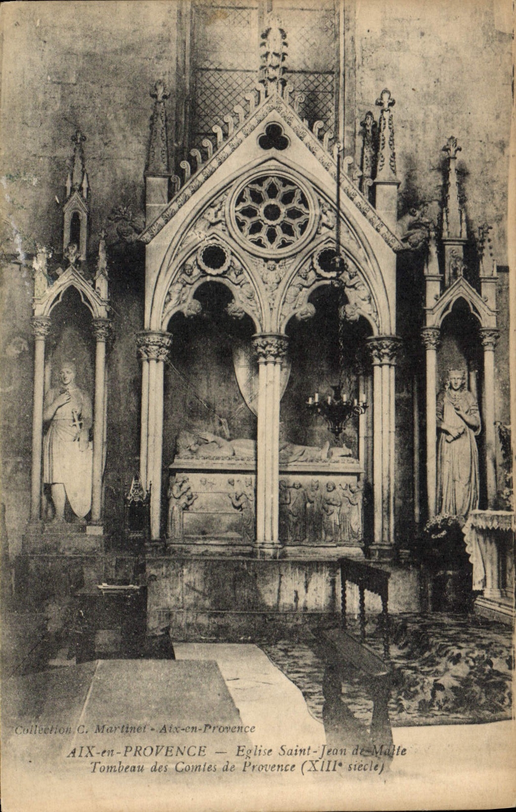 CPA Aix en Provence Eglise Saint Jean de Malte Tombeau des Comtes de Provence 