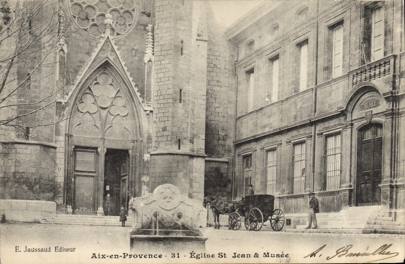 CPA Aix en Provence Eglise Saint Jean & Musee 