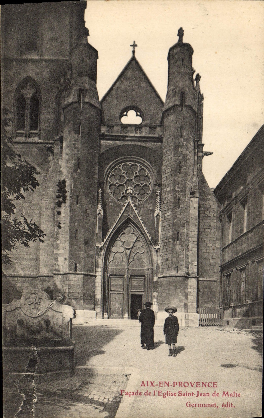 CPA Aix en Provence Facade de l'Eglise Saint Jean de Malte 