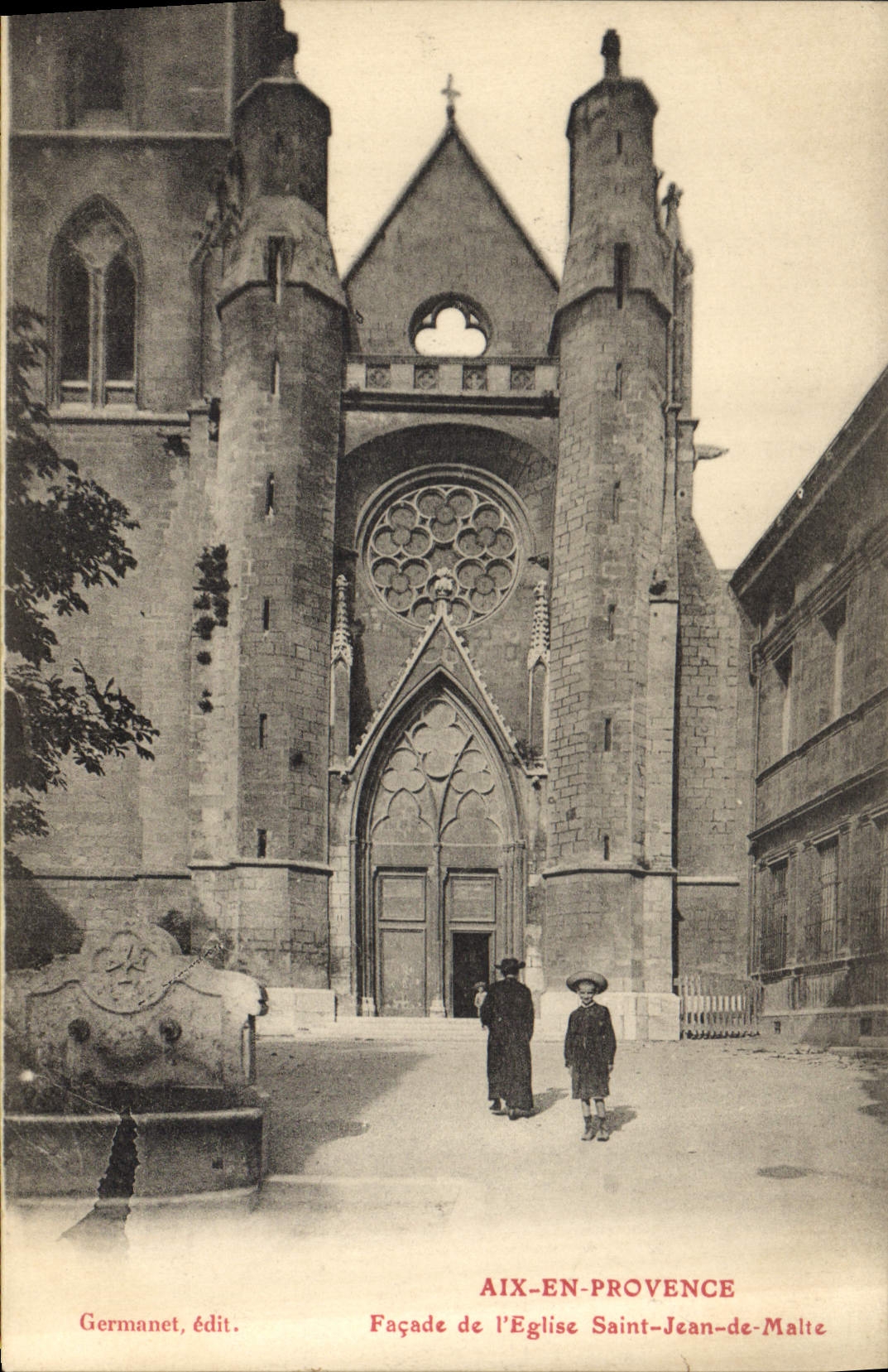 CPA Aix en Provence Facade de l'Eglise Saint Jean de Malte 