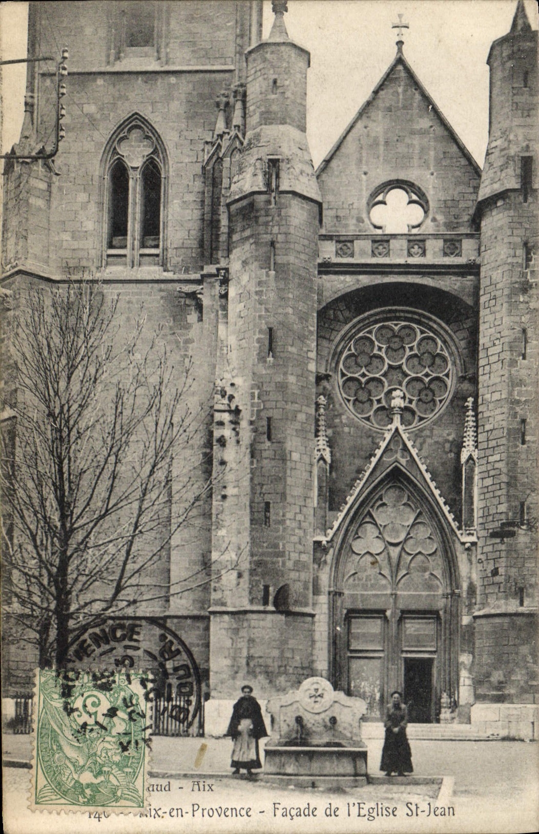 CPA Aix en Provence Facade de l'Eglise St Jean 