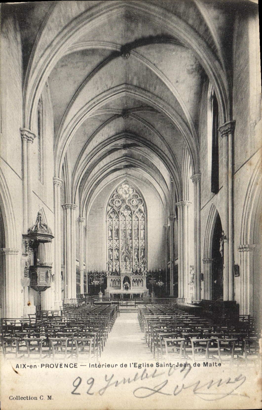 CPA Aix en Provence Interieur de l'Eglise Saint Jean de Malte 