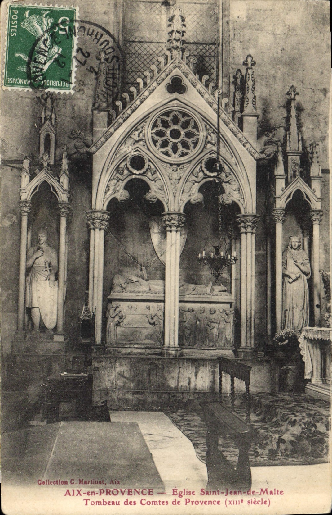 CPA Aix en Provence Eglise Saint Jean Malte Tombeau des Comtes de Provence 