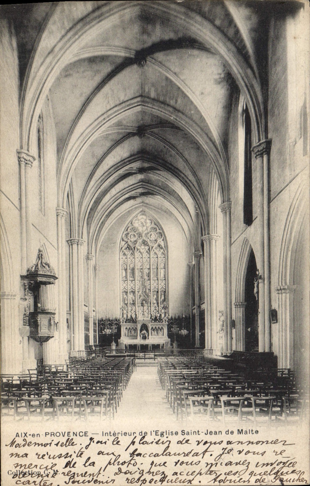CPA Aix en Provence Interieur de l'Eglise Saint Jean de Malte 