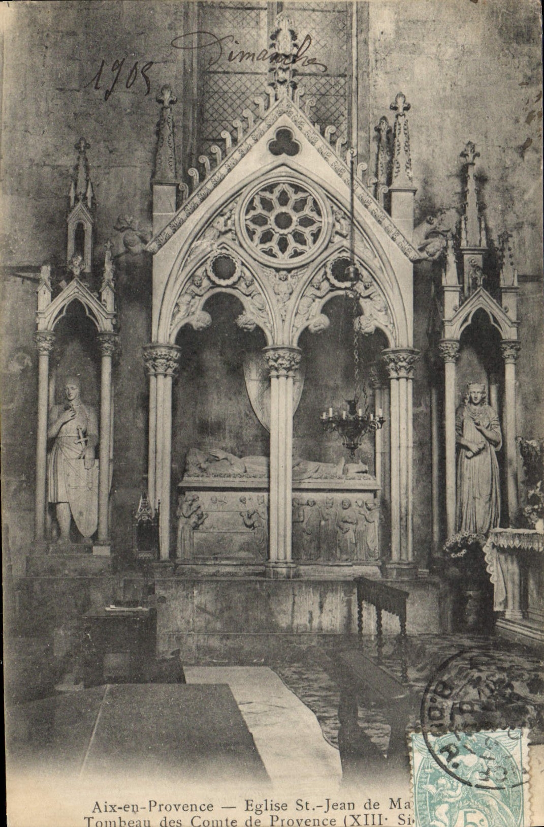 CPA Aix en Provence Eglise St Jean de Malte Tombeau des Comte de Provence 