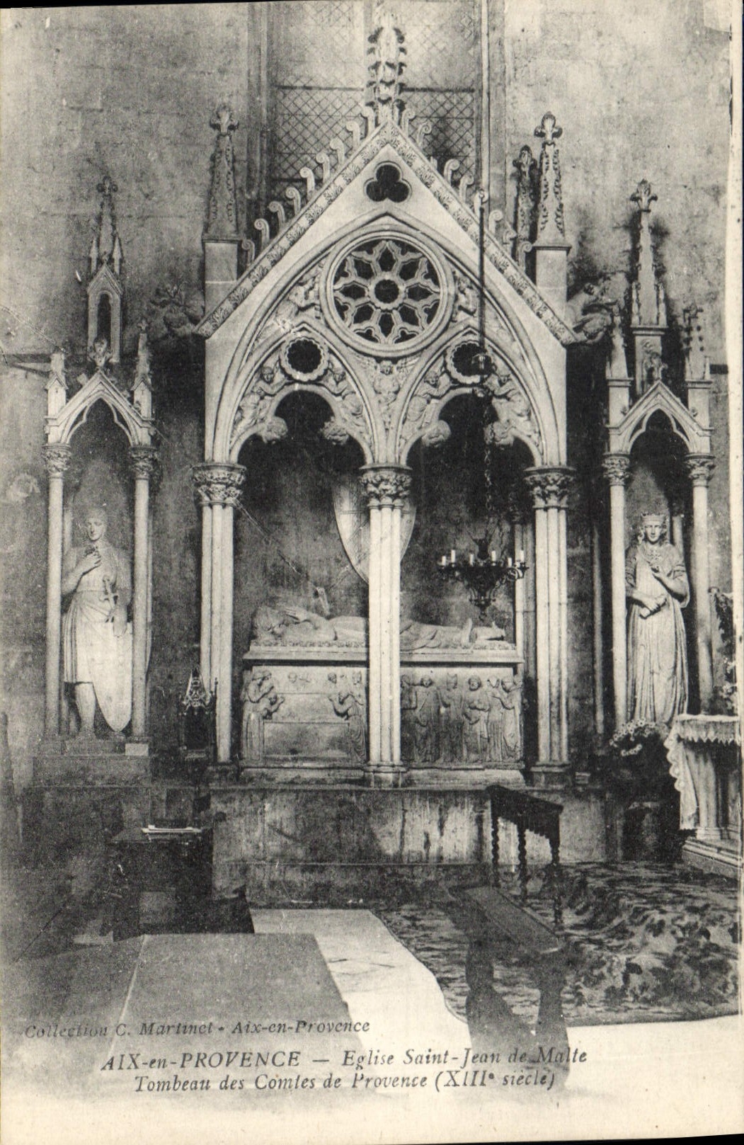 CPA Aix en Provence Eglise Saint Jean de Malte Tombeau des Comtes de Provence
