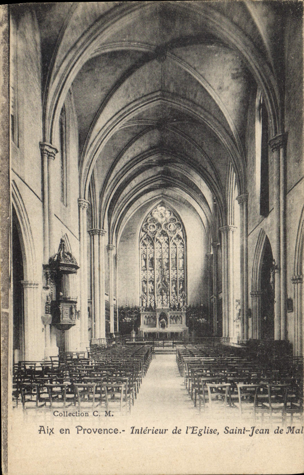 CPA Aix en Provence Interieur de l'Eglise Saint Jean de Malte 