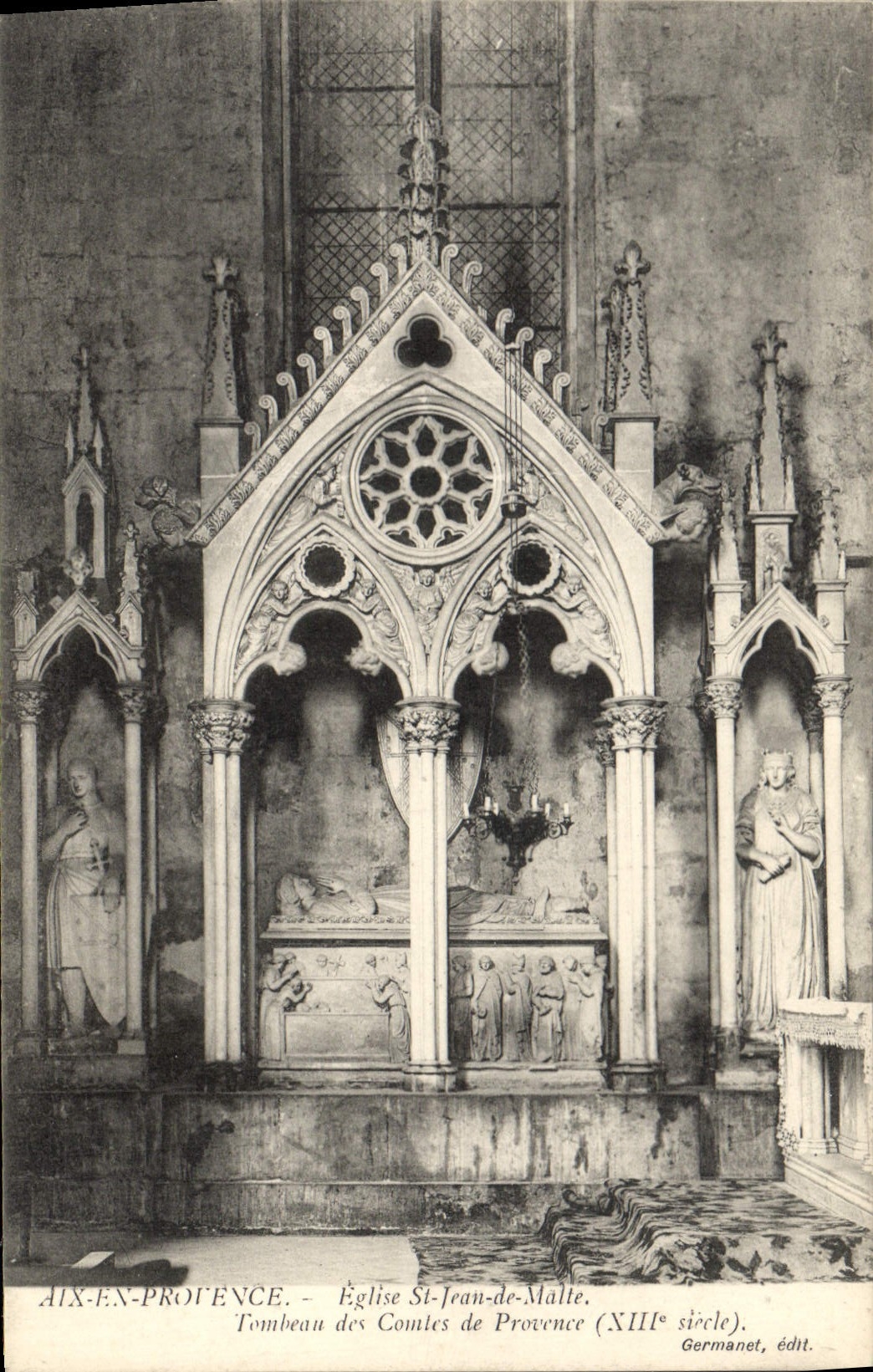 CPA Aix en Provence Eglise St Jean de Malte Tombeau des Comtes de Provence