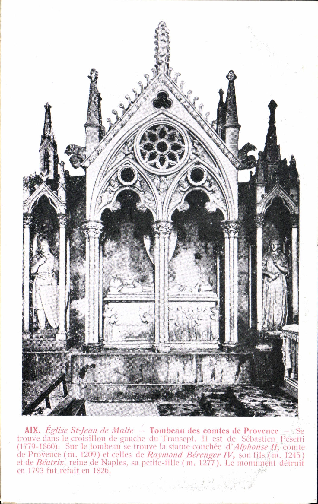 CPA Eglise St Jean de Malte Tombeau des Comtes de Provence