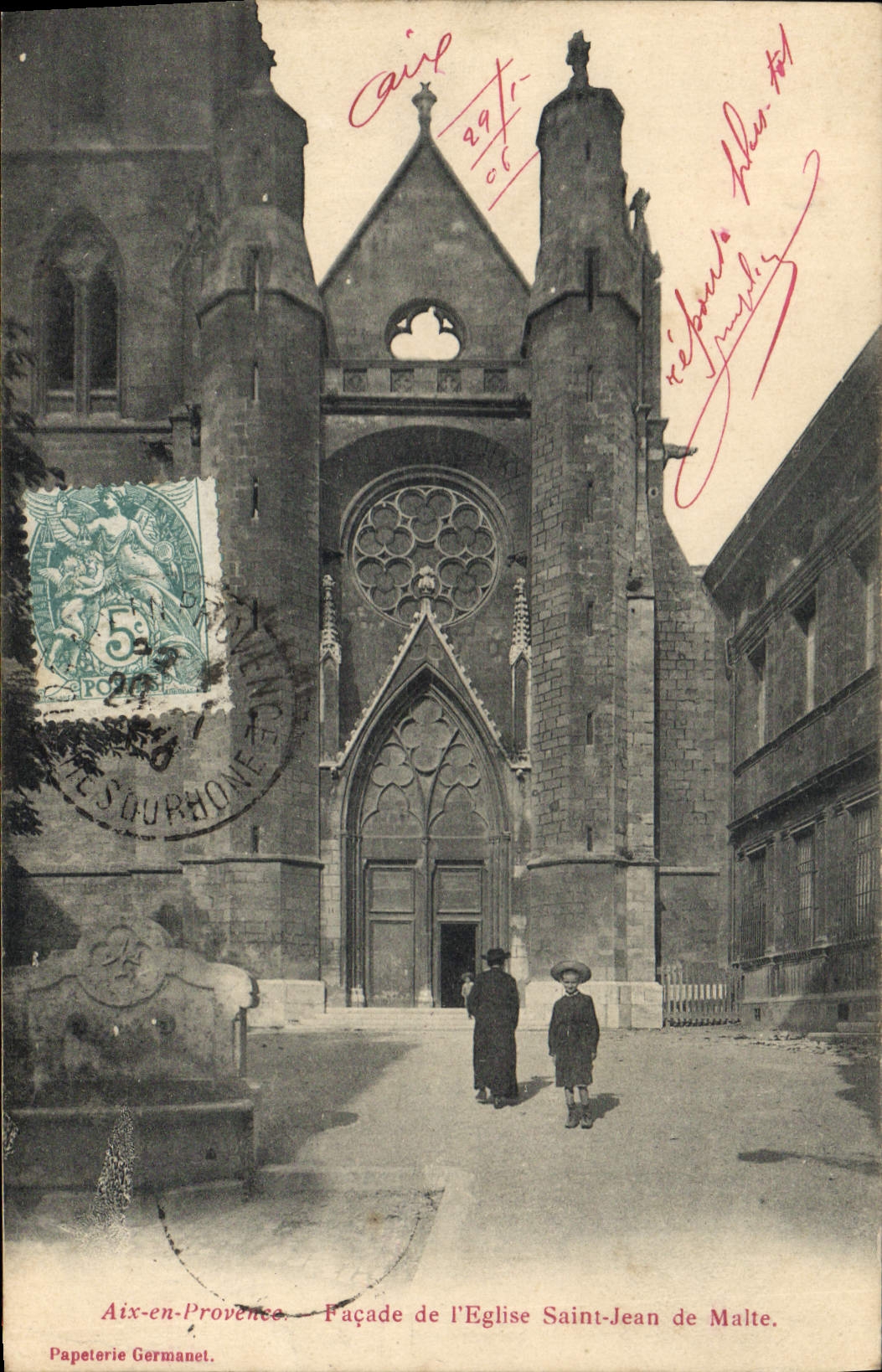 CPA Aix en Provence Facade de l'Eglise Saint Jean de Malte 