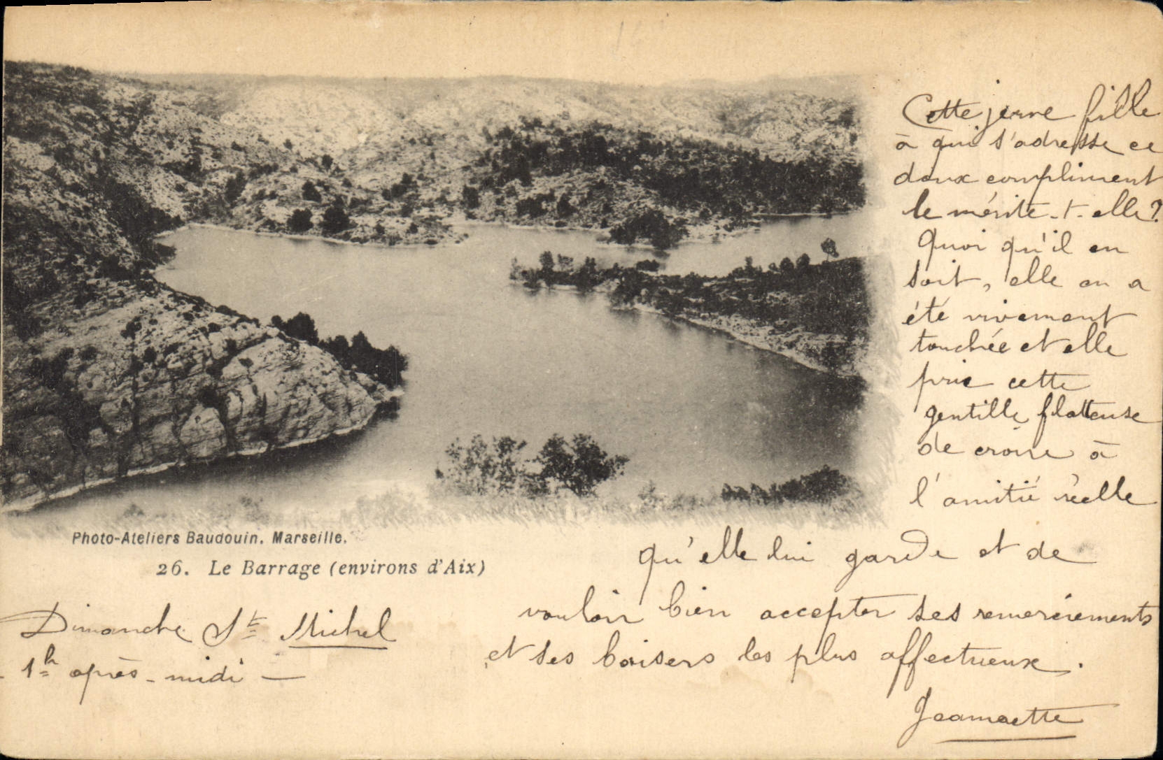 CPA Marseille Le Barrage Environs d'Aix 