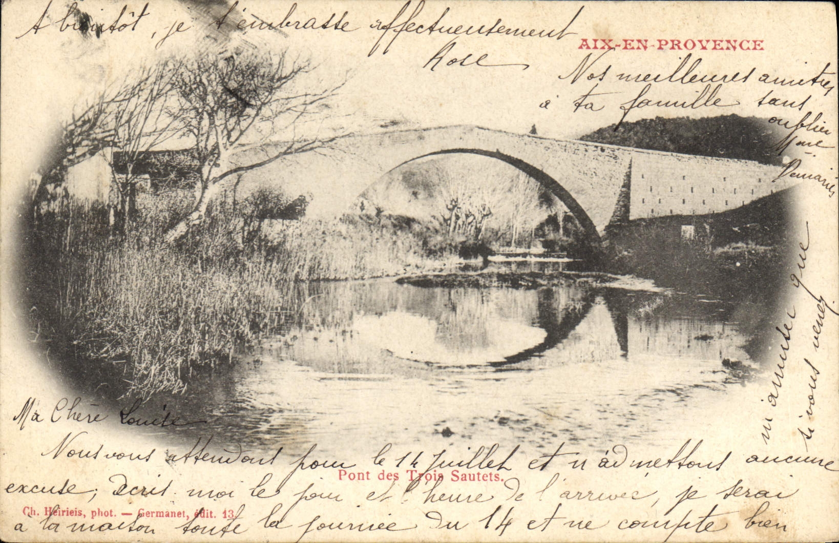 CPA Aix en Provence Pont des Trois Sautets 