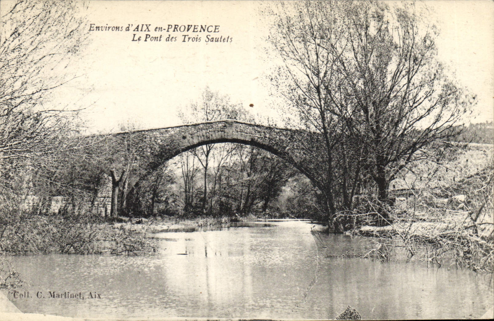 CPA Environs d'Aix en Provence Le Pont des Trois Sautets 