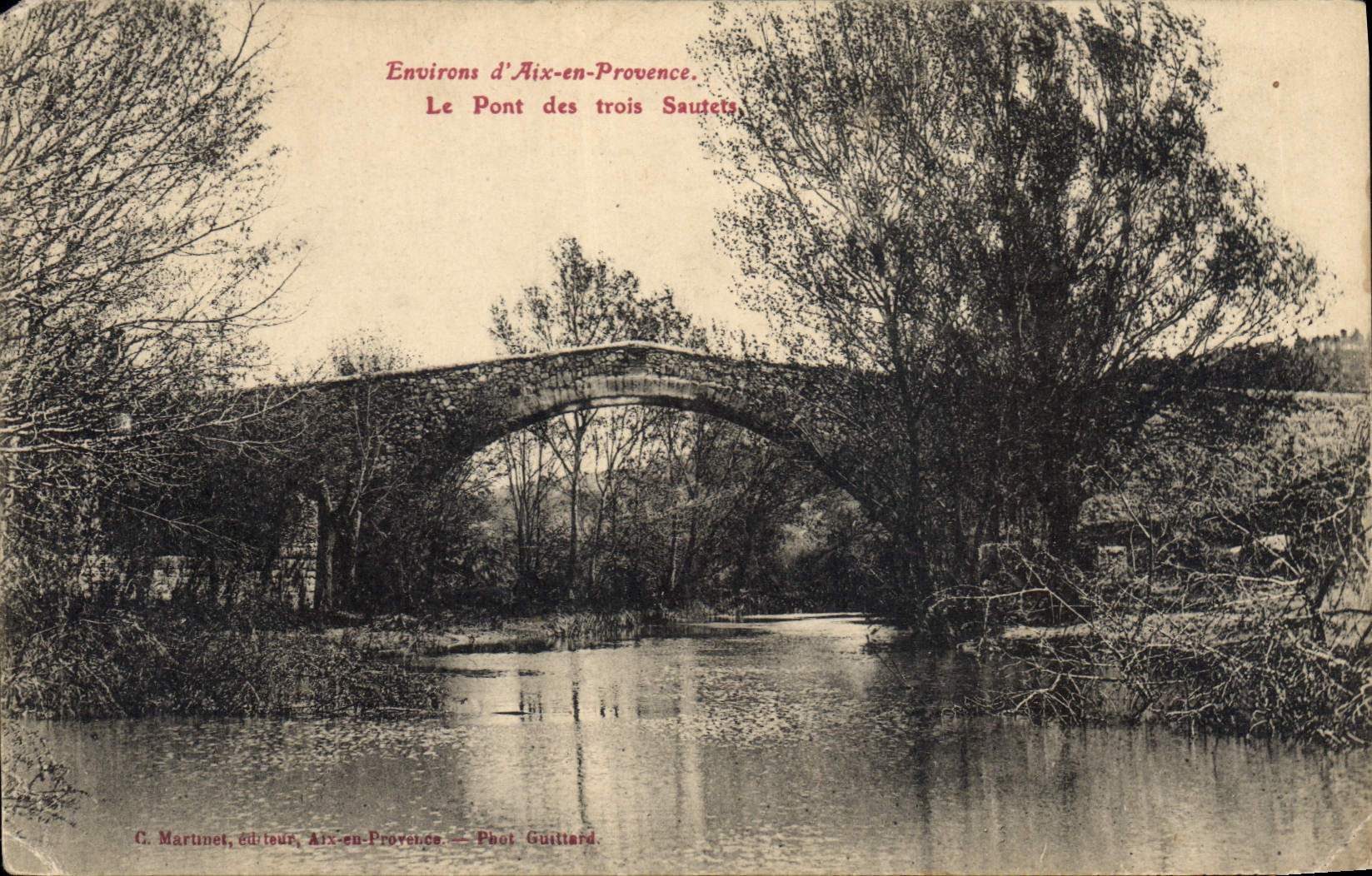 CPA Environs d'Aix en Provence Le Pont des Trois Sautets