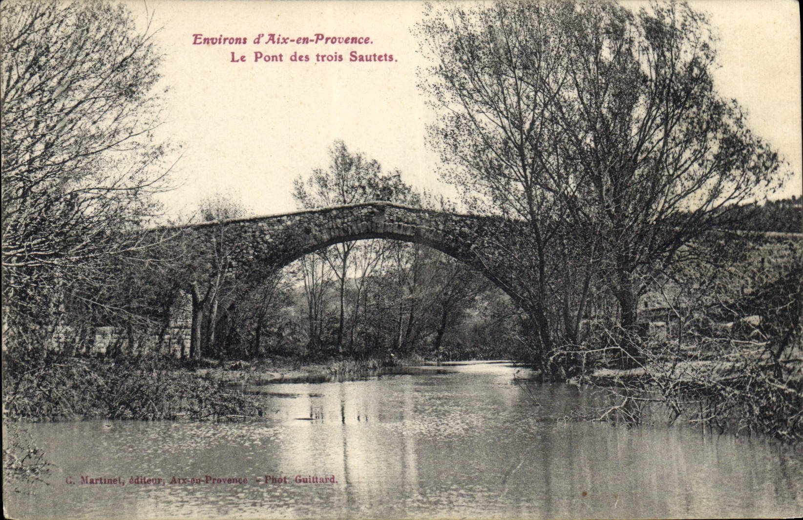 CPA Environs d'Aix en Provence Le Pont des Trois Sautets 
