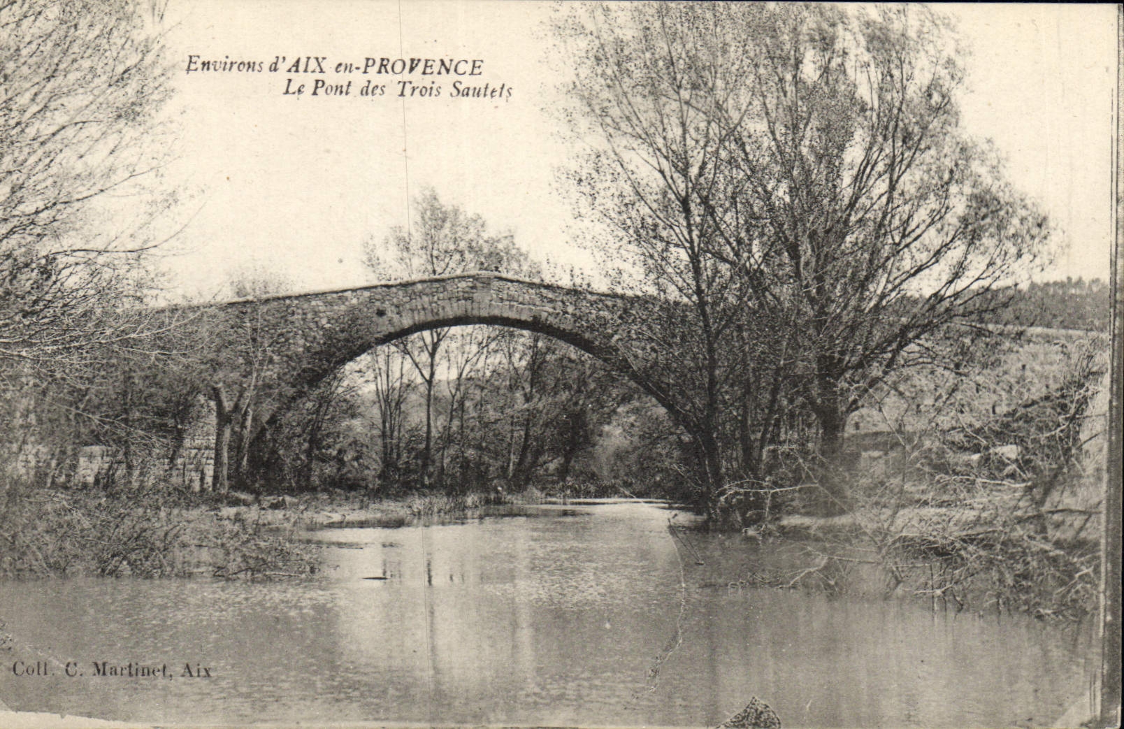 CPA Environs d'Aix en Provence Le Pont des Trois Sautets 