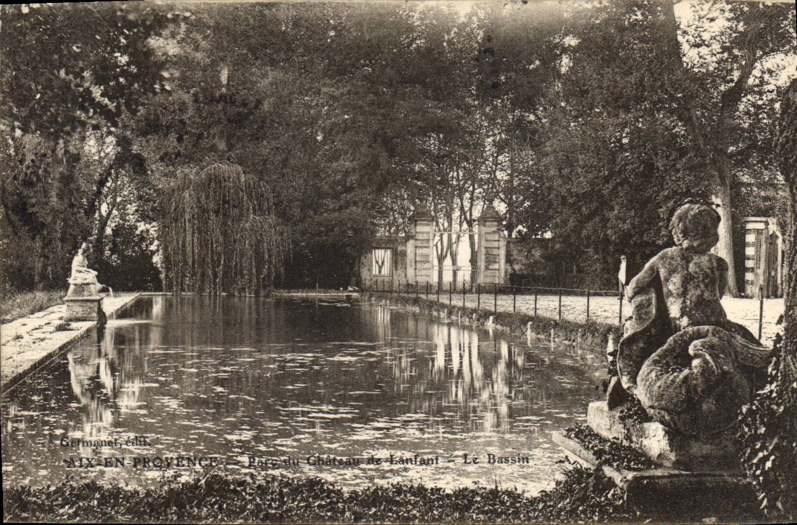 CPA Aix en Provence Parc du Chateau de Lanfant Le Bassin