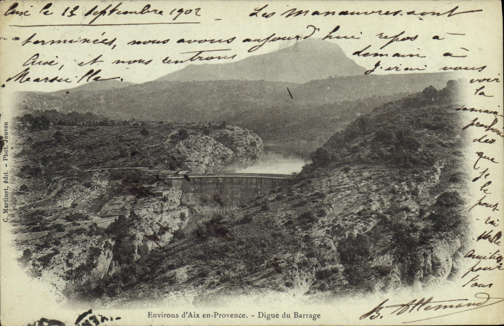 CPA Environs d'Aix en Provence Digue du Barrage 