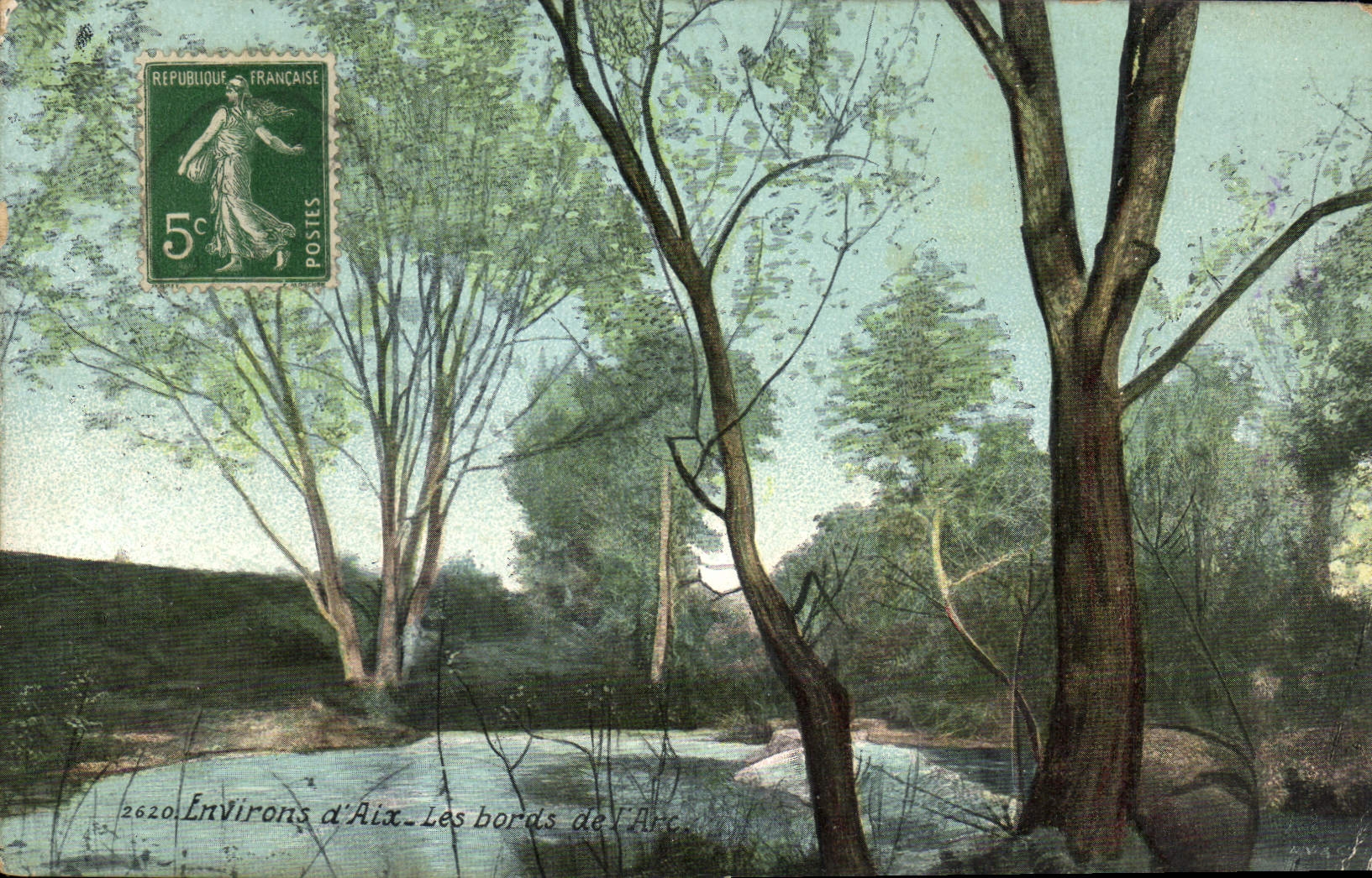 CPA Environs d'Aix Les Bords de l'Arc 