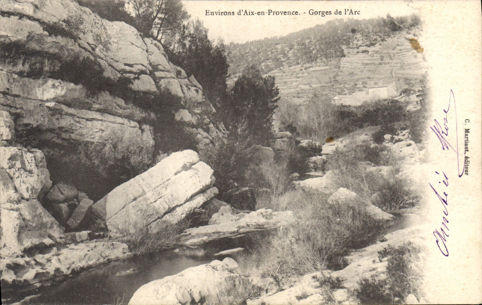CPA Environs d'Aix en Provence Gorges de l'Arc 
