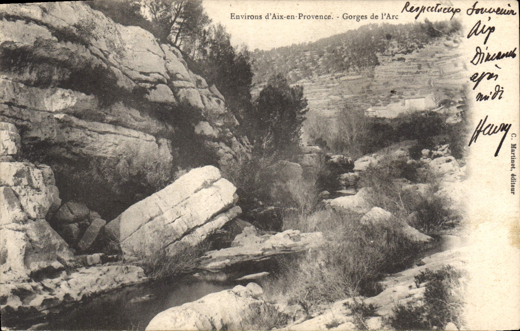 CPA Environs d'Aix en Provence Gorges de l'Arc 