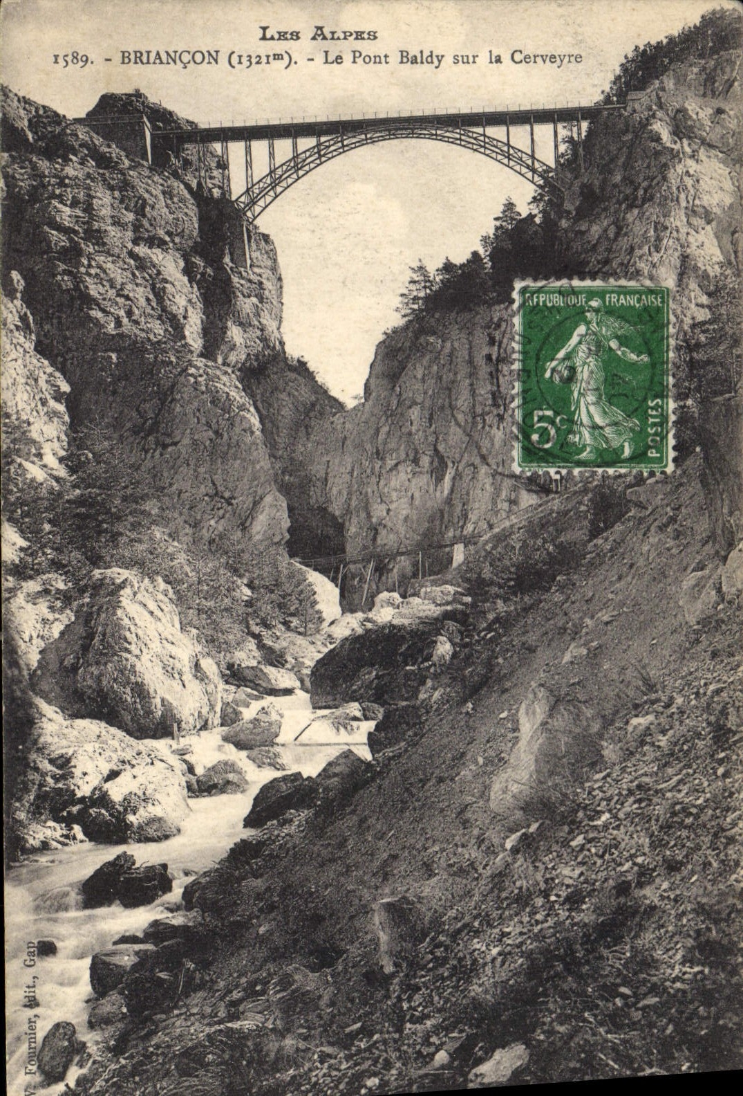 CPA Briancon Le Pont Baldy sur le Cerveyre 