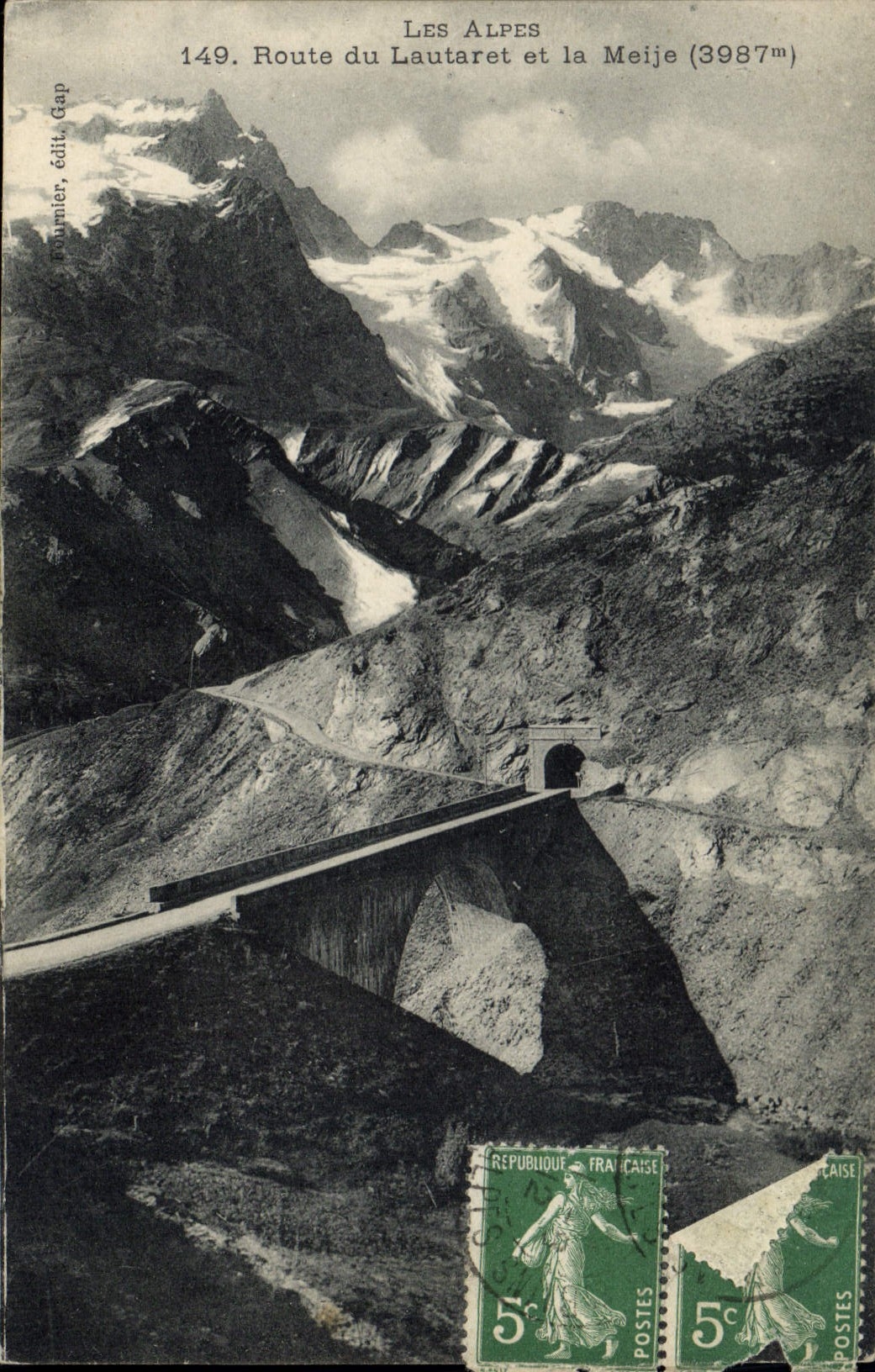 CPA Route du Lautaret et la Meije 