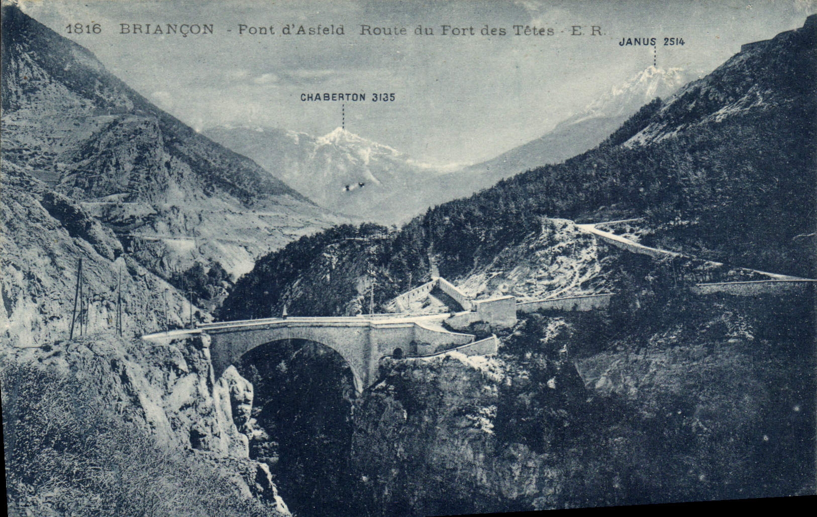 CPA Briancon Pont d'Asfeld Route du Fort des Tetes