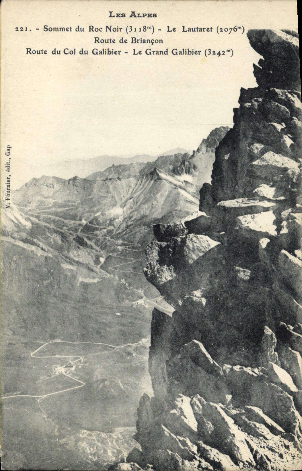 CPA Les Alpes Sommet du Roc Noir Le Lautaret Route de Briancon