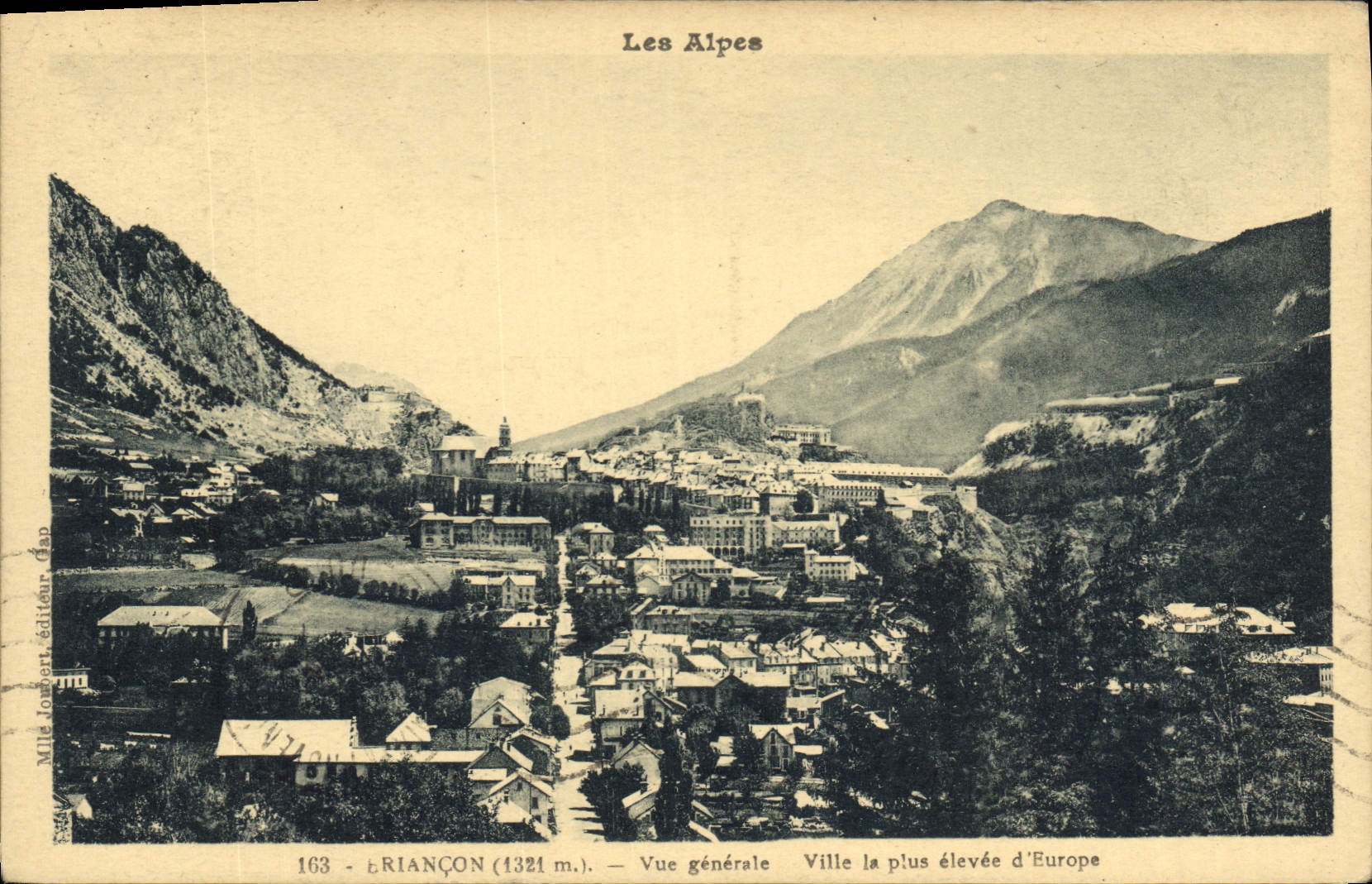 CPA Les Alpes Briancon Vue generale Ville la plus elevee d'Europe